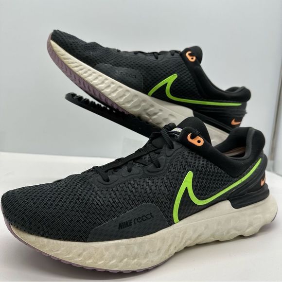 Nike React Miler 3 Mens 13 Running Shoes Sneakers Anthracite DD0490-005 - Picture 1 of 9